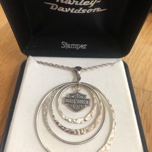 Harley Davidson Stamper silver necklace